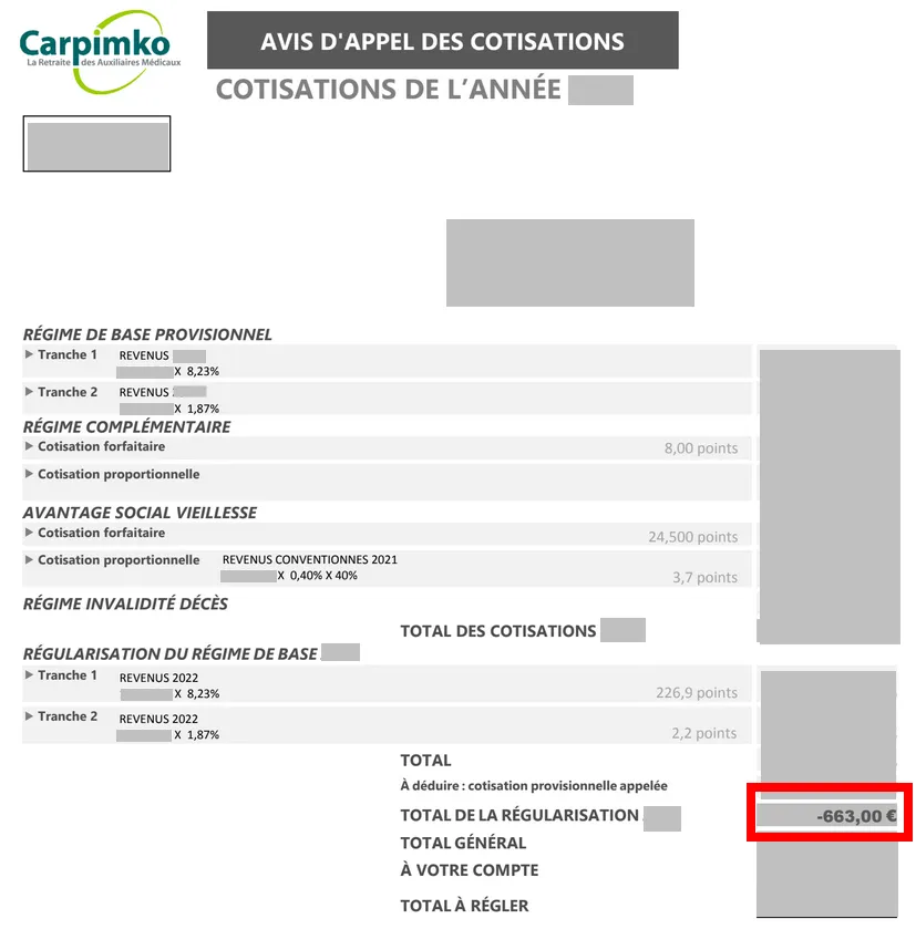 Régularisation N-1 CARPIMKO