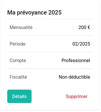 Carte Prévoyance