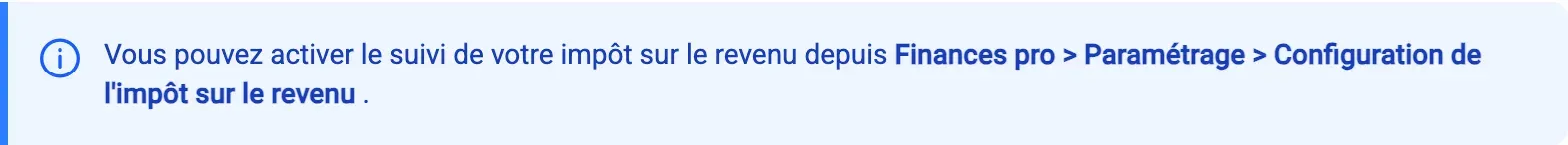 Encart d'activation dans la vue mensuelle